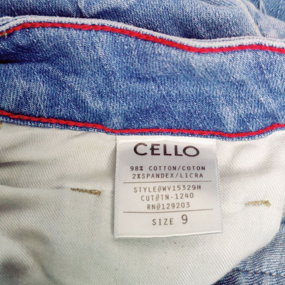 Fashion Nova Junior Size 9 Light Wash Denim Stretchy Distressed Skinny Jeans - Picture 4 of 5